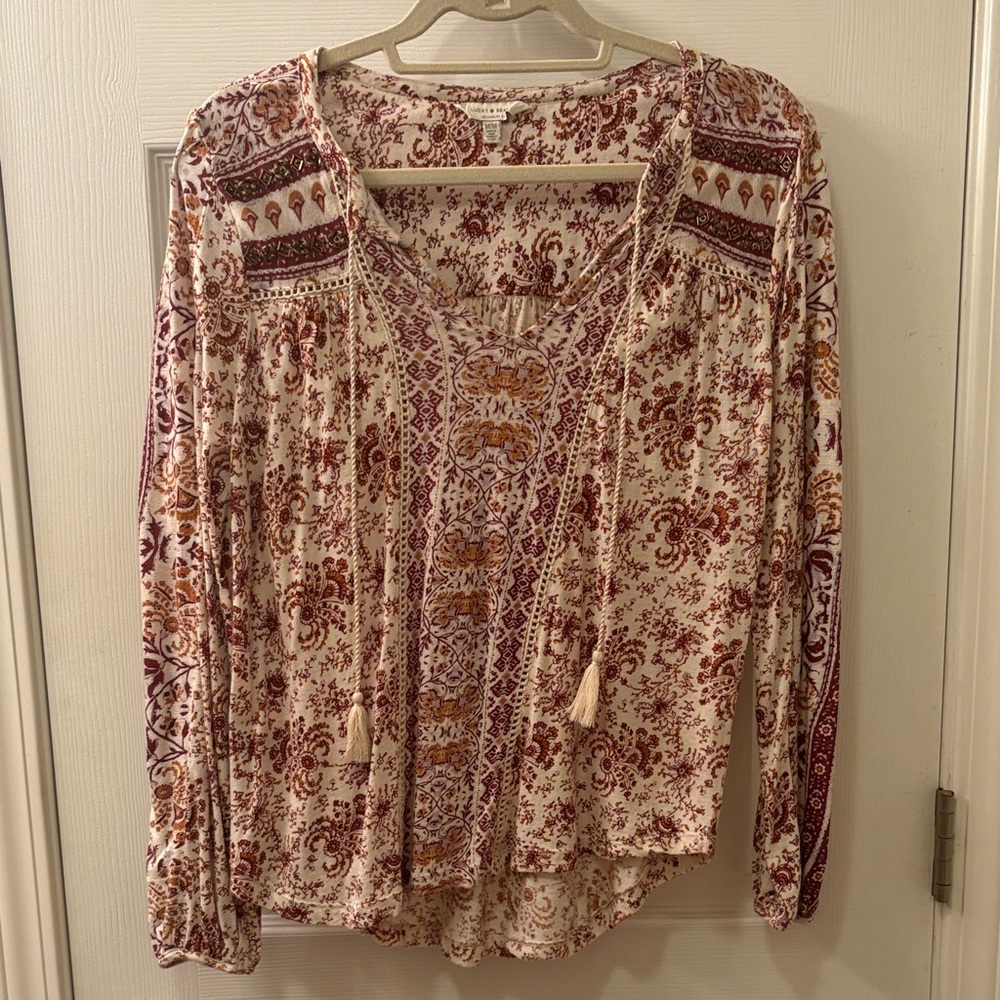 Lucky Brand Multicolor Patterned Blouse